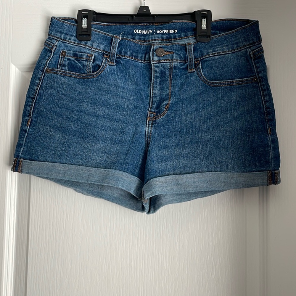 Old Navy Boyfriend Cuff Jeans, size 10 Blue